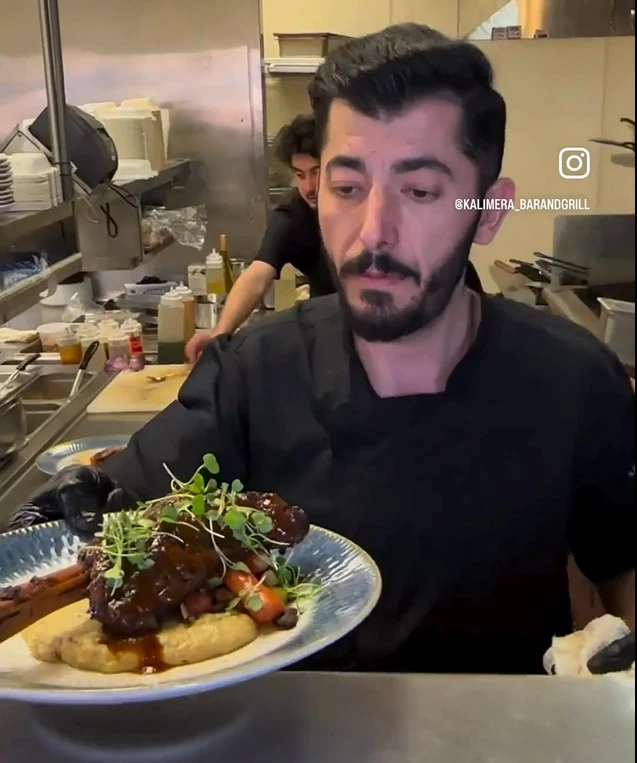 Chef Ilyas Kara in the kitchen